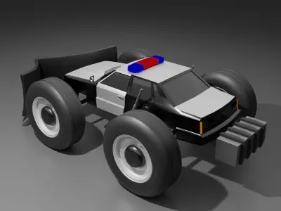 Poli Car Destroyer Free low-poly 3D model