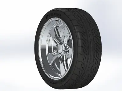 Custom wheels Budnik G5 18inch for scale model 3D print model