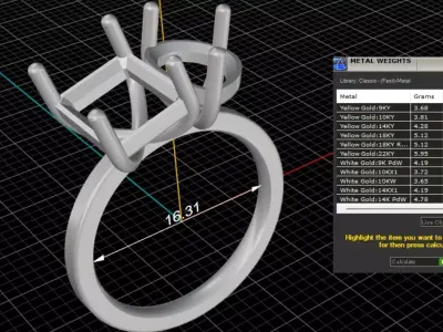 ring woman  3D print model