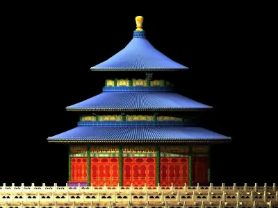 Chinese Beijing temple of Heaven 3D model