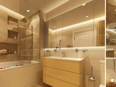 Master bathroom 3D model
