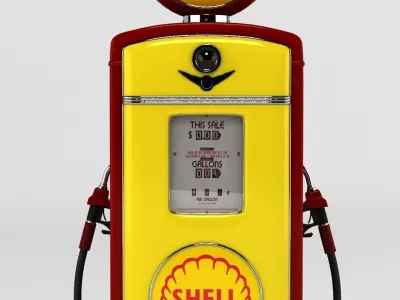 Shell Gas Pump 3D model