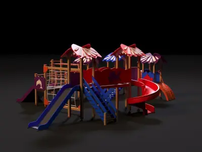 Childrens play complex 3D model