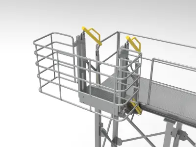 Folding Stairs from a tanker 1 3D print model