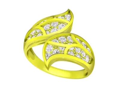 A5357 Fashion Diamond Women Ring 3D print model