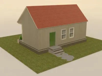 Low poly House GAME READY Low-poly 3D model