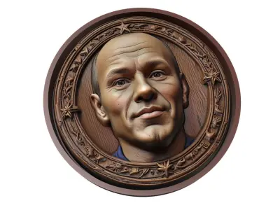 Andres Iniesta Footballer Medallion 3D print model