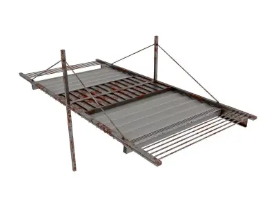 Motorized Pergola 1a worn 1 3D model