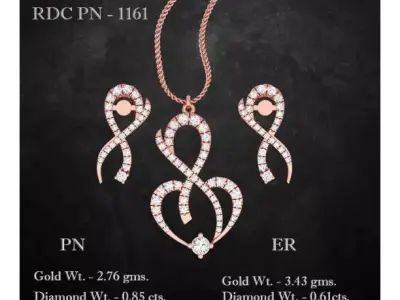 Pendant Earrings combo - 1161 3D print model