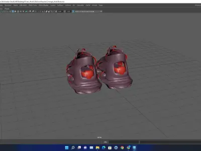 3D Concept shoe Modeling and Print ready file Low-poly 3D model