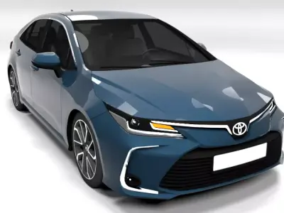 TOYOTA COROLLA SEDAN Low-poly 3D model