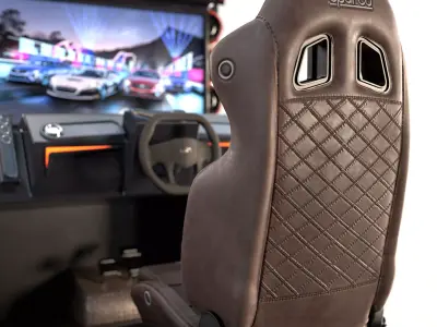 Car Racing Game Arcade Machine 3D model