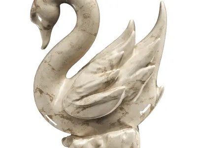 goose statue Low-poly 3D model