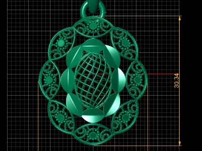 STYLISH GOLD PENDANT FOR WOMEN D PRINTABLE MODEL 3D print model