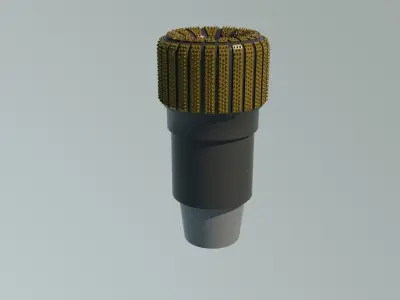 Right Core Bit Low-poly 3D model