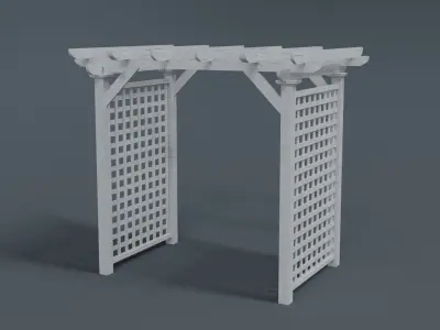 Wooden Swing Free low-poly 3D model