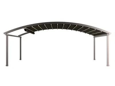 Motorized Pergola 4 nickel matte 3D model