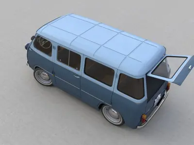 FIAT 600 MULTIPLA CORIASCO FAMILIARE 1956 3D model