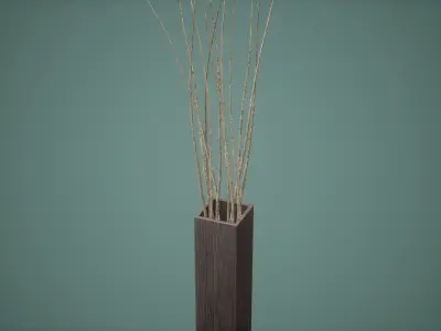 Decor Pot Set Low Poly Game Ready Low-poly 3D model