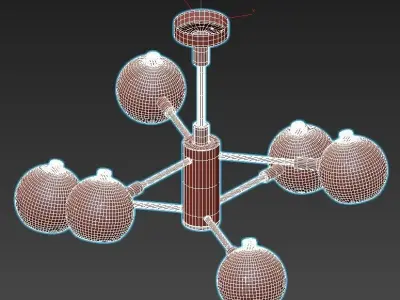 SVENN chandelier with four lights 3D model
