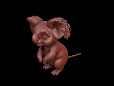Koala Animal Sculpture 3D print model