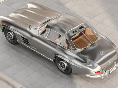  Mercedes Benz 300 SL Low-poly 3D model