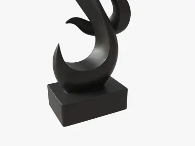 Abstract Ceramic Living Room Figurine 3D model