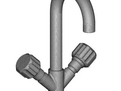 PVC Mixer Tap 3D model