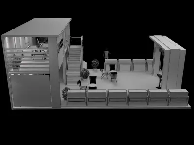  Booth Exhibition Stand a482 3D model