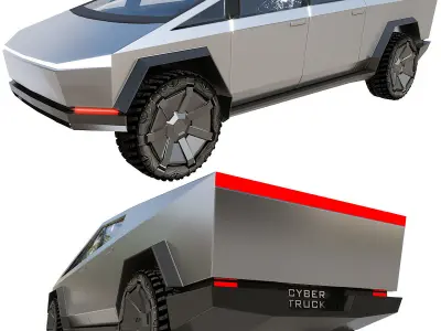 Tesla Cybertruck Low-poly 3D model