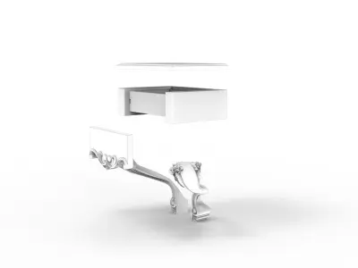 Carved hanging shelf 3D model