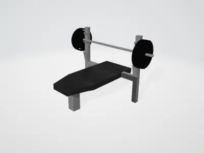 Ultimate Gym Bench Press 3D Model 3D model