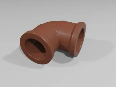 Pipe 90 Degree PVC -  Cotovelo Cano PVC 3D model