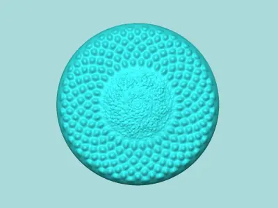 Sunflower Center 04 - Silicone Mold Maker - Template 3D print model