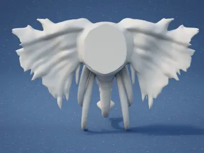 Elephant head wall mount 3D print model