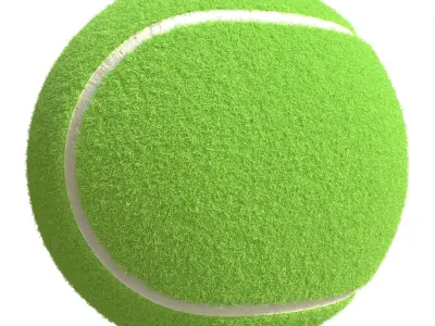 3D Realistic Tennis Ball With Logo 3D model