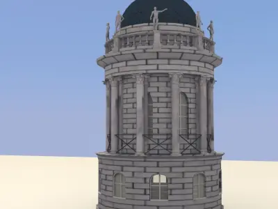 BAROQUE Monumental Rotonde Low-poly 3D model