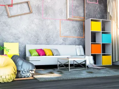 Interior Room Decoration Free 3D model