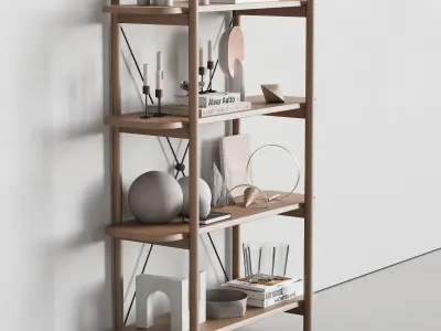 085 BROSA Dominic Narrow Bookshelf 00 3D model