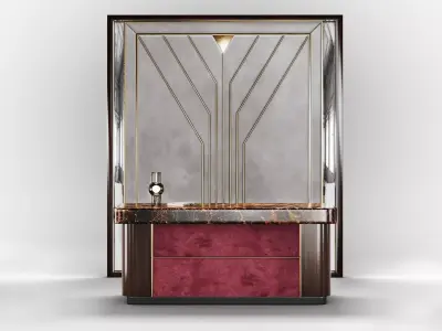 Art Deco Reception Desk 3D model