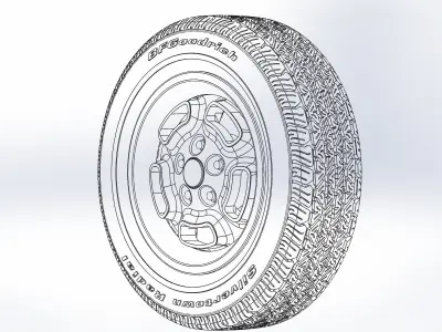 Wheels Kelsey-Hayes W23 recall for scale model 3D print model