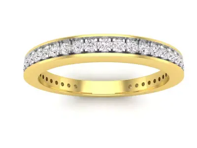 AV 571 Diamond Ladies Eternity Anniversary Stackable Band 3D print model