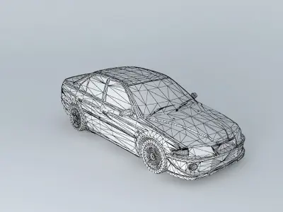 Proton Wira Mitsubishi Lancer Evo 1990 2000 Facelift Free 3D model