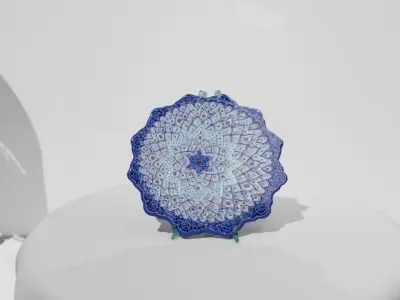 mina mandala dish 04 3D model