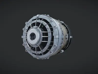 futuristic mechanical engine 3D model