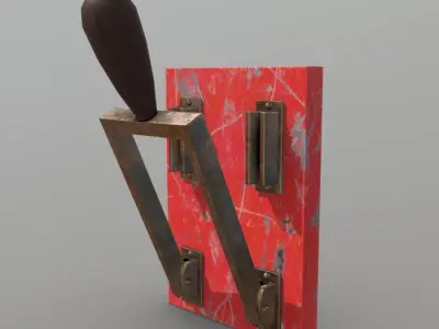 CC0 - Switch box with metal handle Free low-poly 3D model