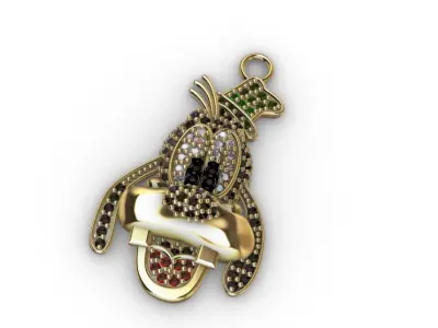 dijes- Colgante goofy dibujo animado -v- 3D print model