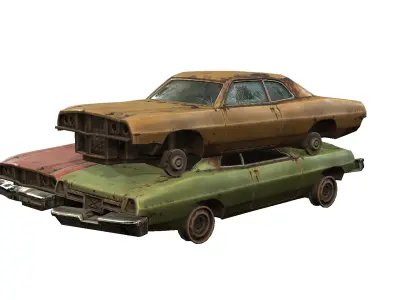 Wreck Stack Low-poly 3D model