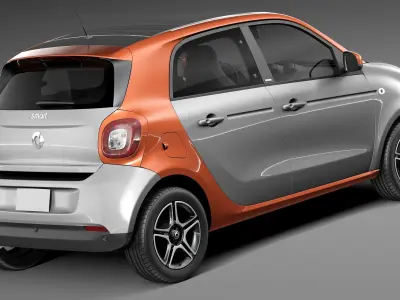 Smart ForFour 2015 3D model