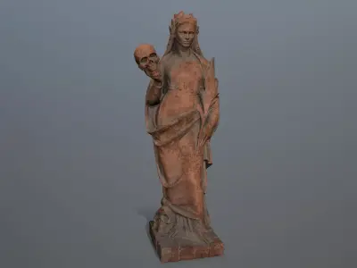 Afrodit Statue Low-poly 3D model